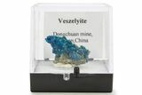 Vibrant Blue Veszelyite Crystal Cluster - China #337102-1